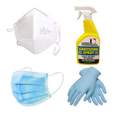 All Masks, Shields, Gloves, Sanitizer