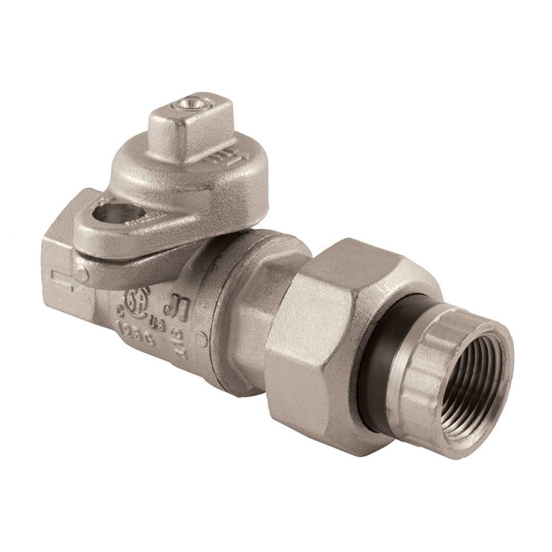 Jomar 241-006T 1-1/4 Inch TEA Utility Gas Ball Valve, Full Port, 175 PSIG, with Insulated Tail Piece