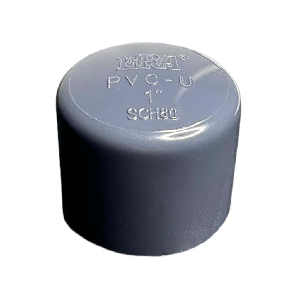 ERA Sch 80 PVC 1 Inch End Cap, Socket, NSF Compliant