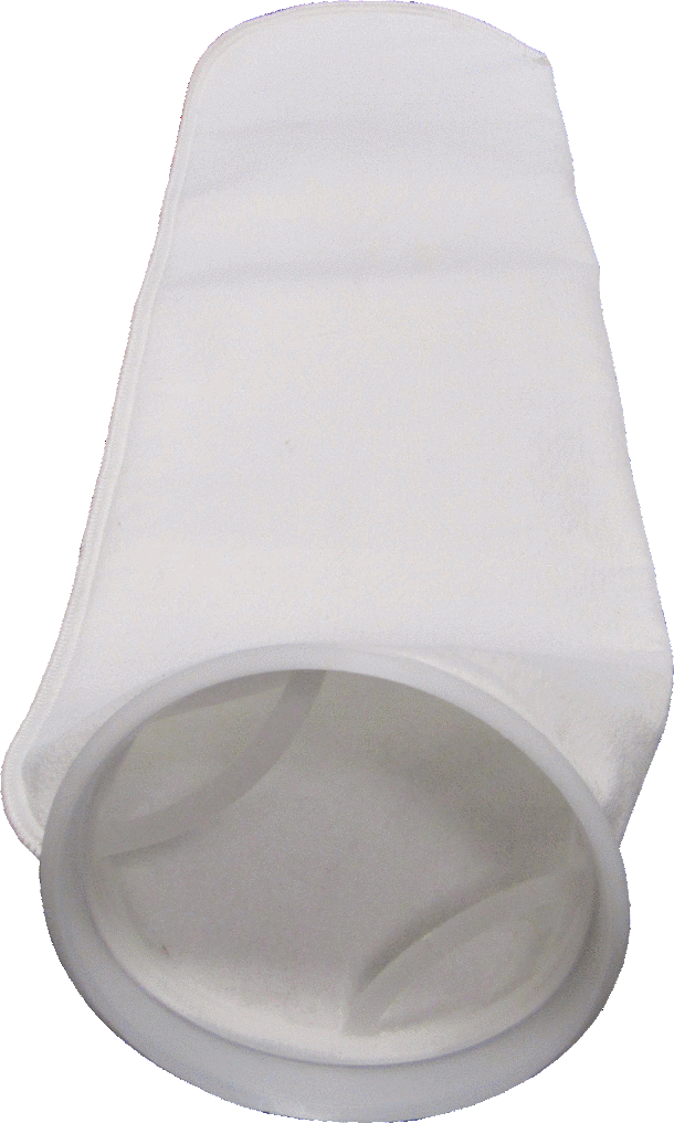 Bulk Quantity #2 Size 25 Micron Liquid Filter Bags, Polyester Felt, Polypropylene Ring