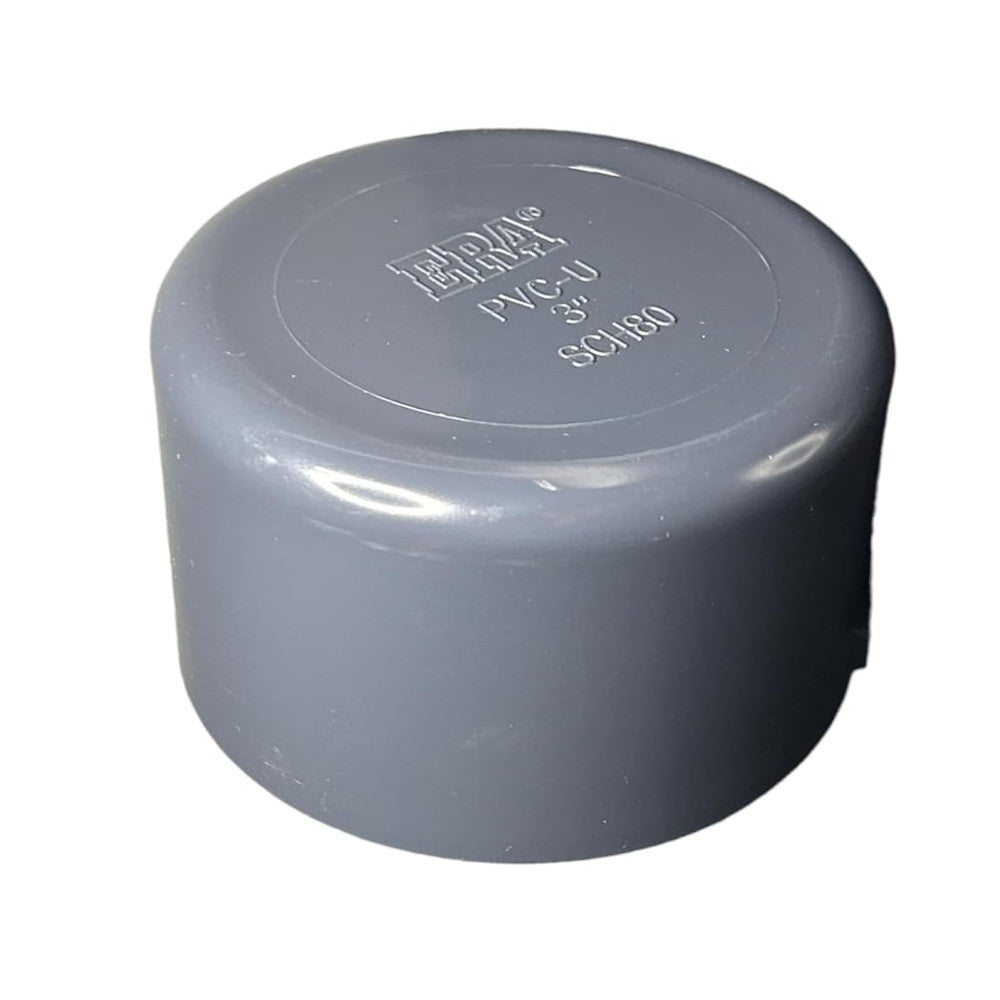 ERA Sch 80 PVC 3 Inch End Cap, Socket, NSF Compliant