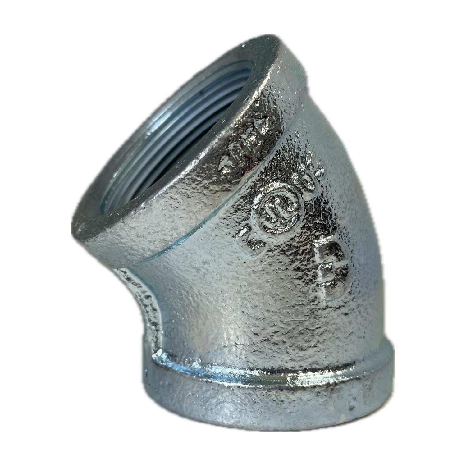 BMI 1-1/2 Inch NPT Galvanized 45 Degree Elbow, 150#, UL/FM