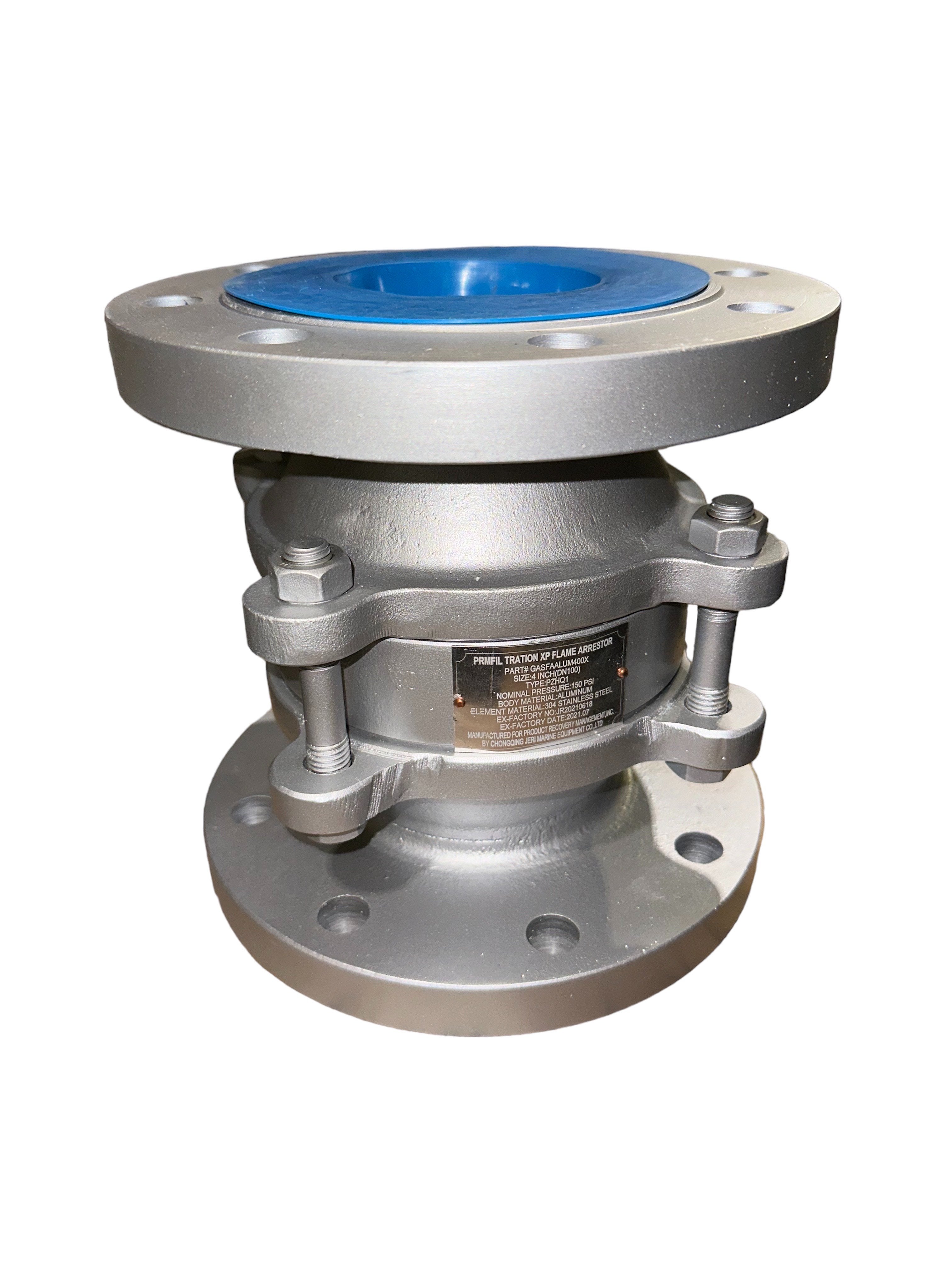 PRM 4" Flame Arrestor; 150# Flanged; Aluminum Body; 304 SS Element