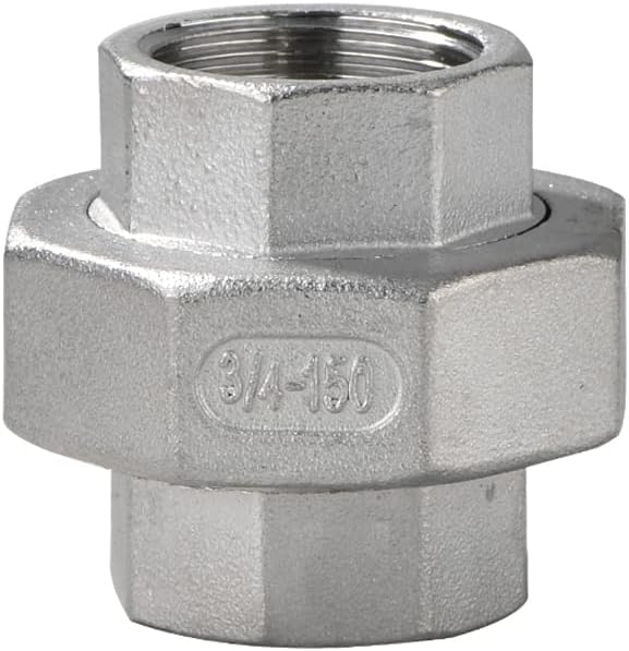 3/4 Inch NPT Stainless Steel Union, 304SS, Class 150
