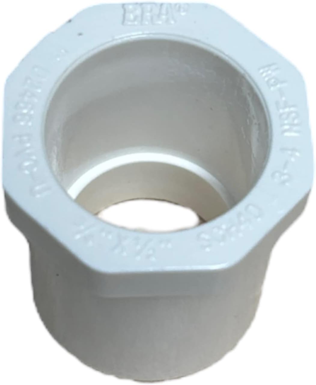 ERA Sch 40 PVC 3/4 Inch X 1/2 Inch Reducer Bushing, Slip X Socket, NSF Compliant