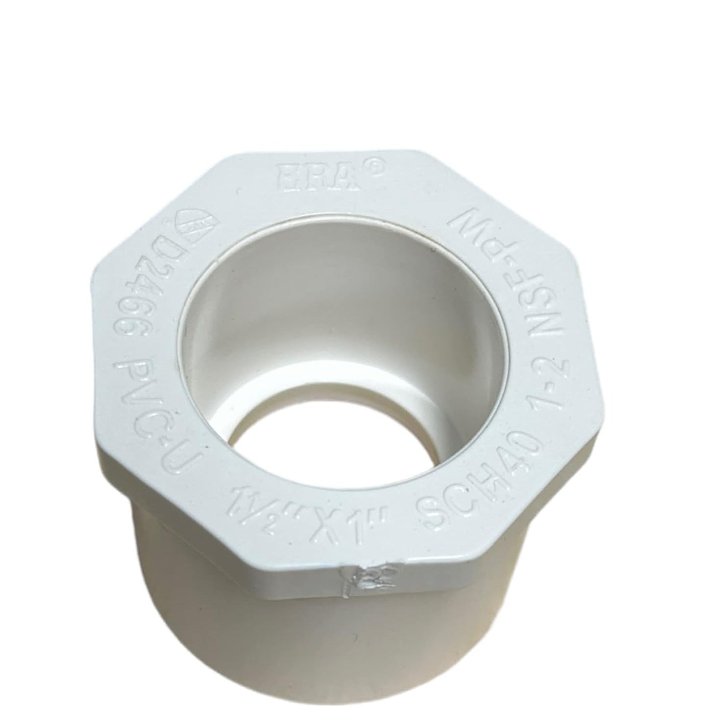 ERA Sch 40 PVC 1-1/2 Inch X 1 Inch Reducer Bushing, Slip X Socket, NSF Compliant
