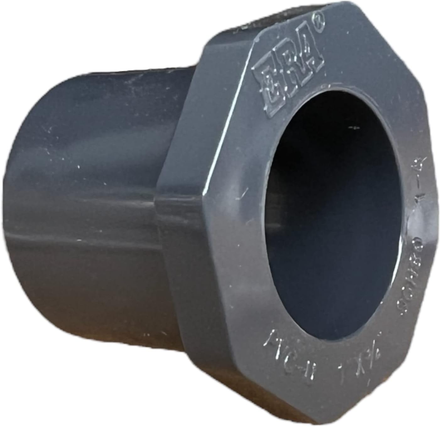 ERA Sch 80 PVC 1 Inch X 3/4 Inch Reducer Bushing, Slip X Socket, NSF Compliant