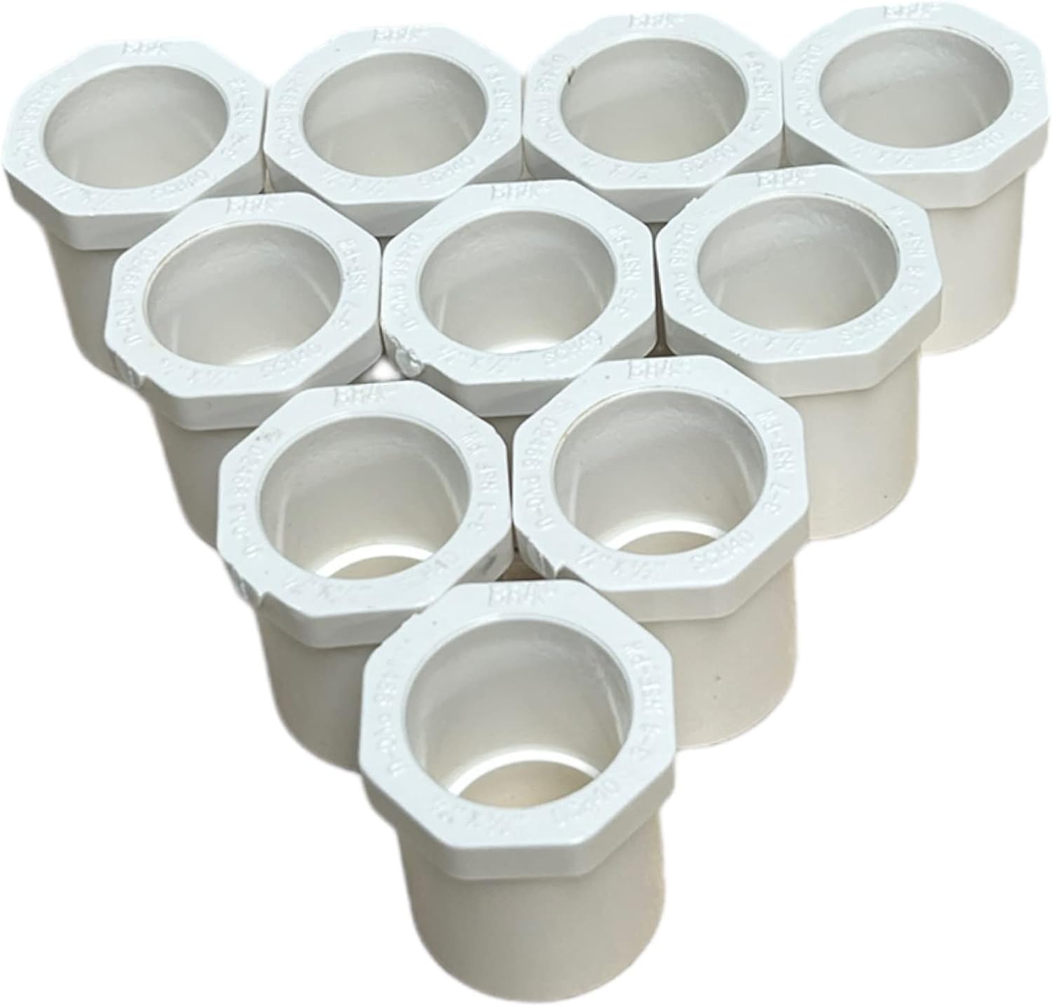 ERA Sch 40 PVC 3/4 Inch X 1/2 Inch Reducer Bushing, Slip X Socket, NSF Compliant