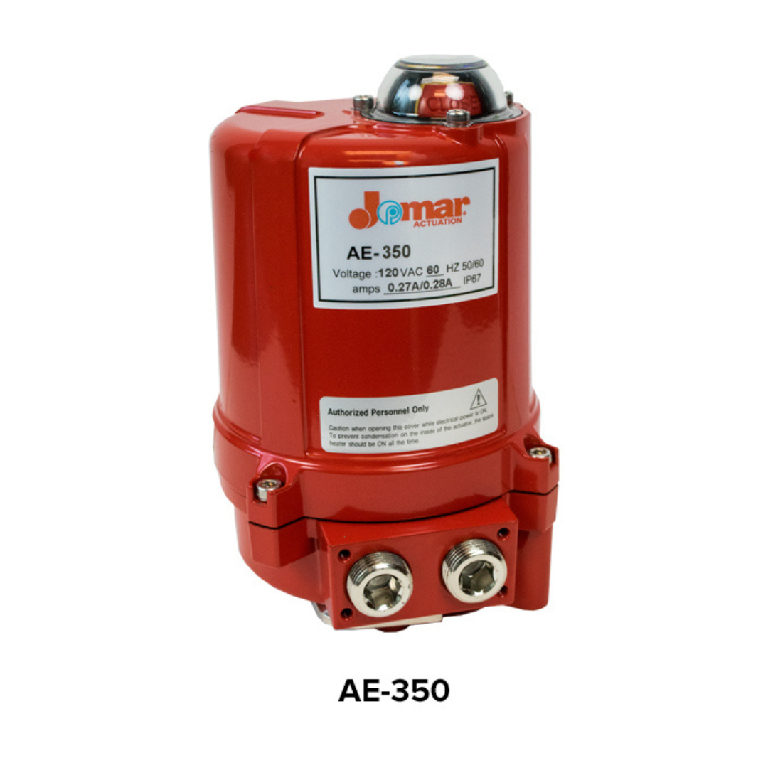 Jomar AE-350 Electric Actuator, Double Acting, NEMA 4x, Manual Override, 120VAC