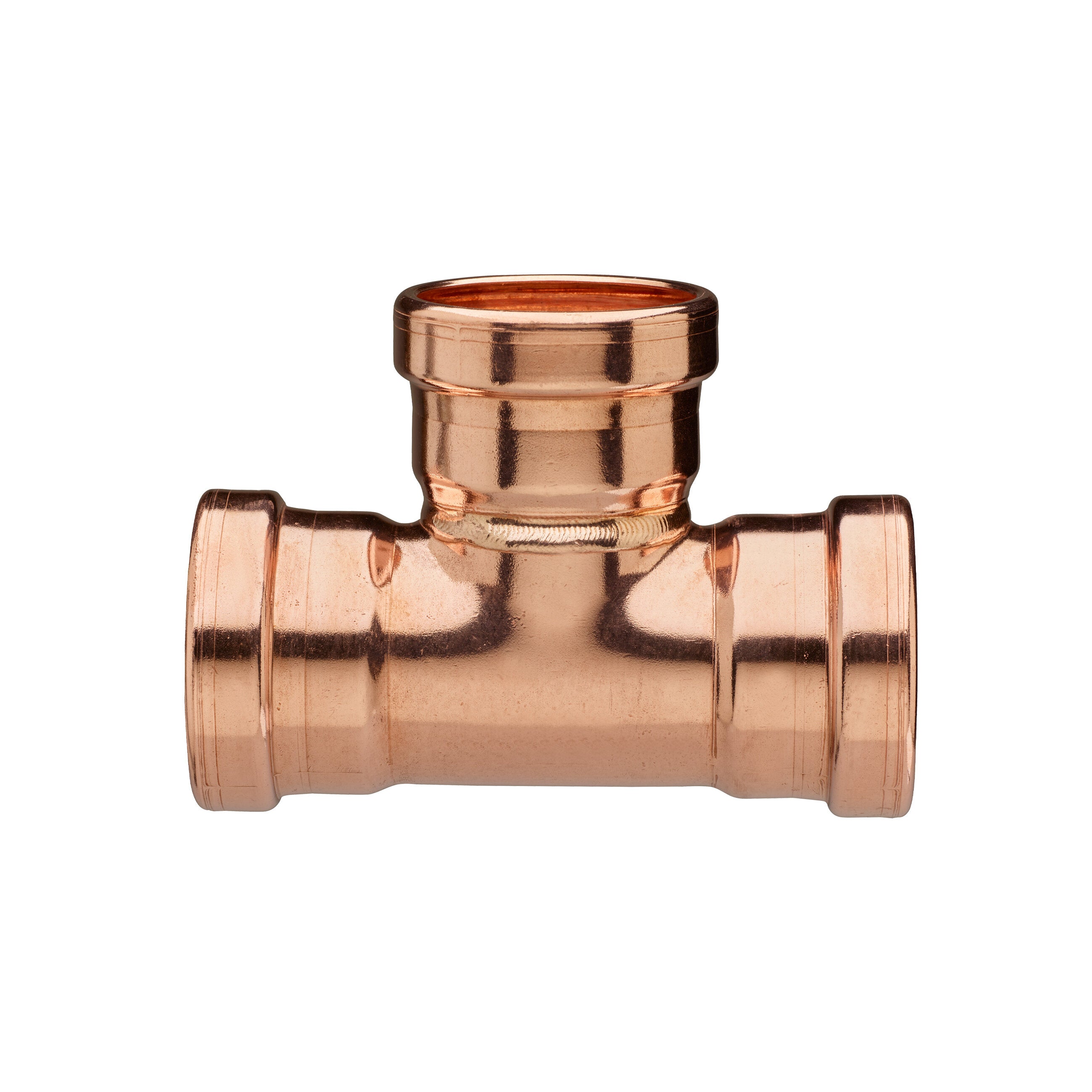 Bonomi 5V320018 - 4 Inch x 4 Inch x 4 Inch Copper Press Tee