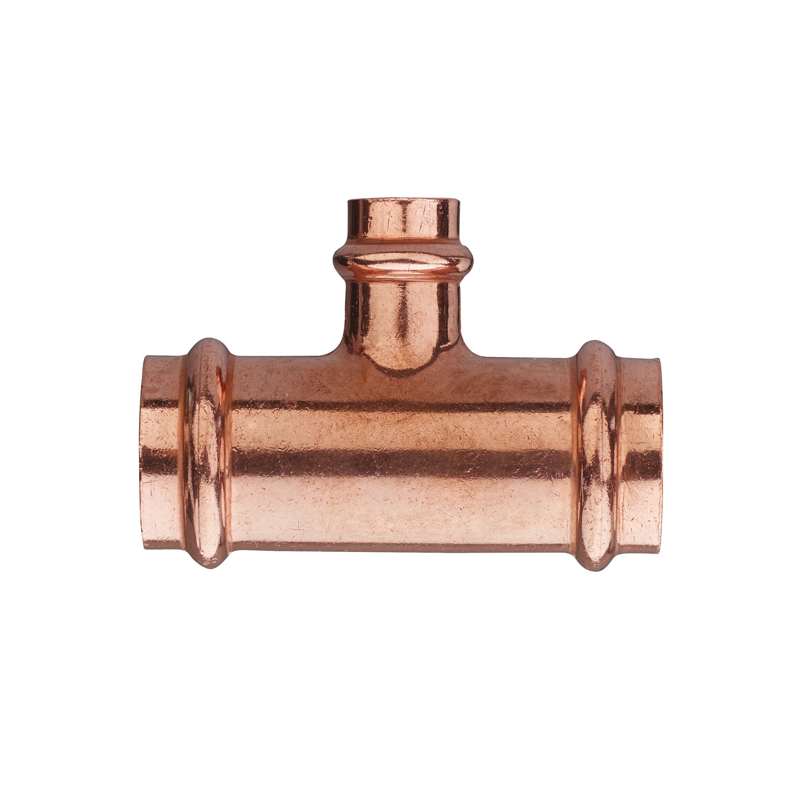 Bonomi 5V3300080806 - 1-1/2 Inch x 1-1/2 Inch x 1 Inch Copper Press Reducing Tee - Pack of 2