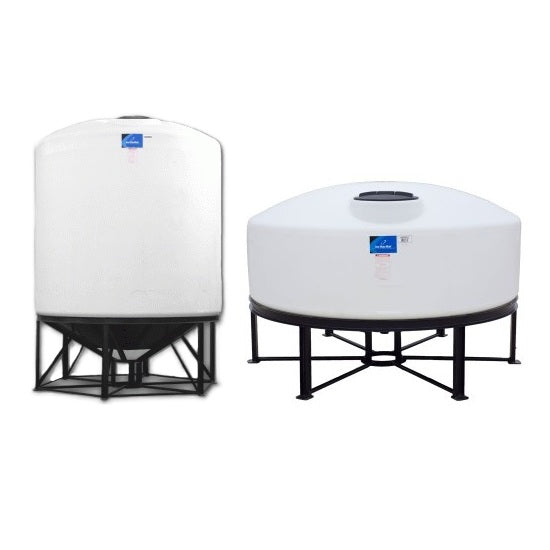Ace Roto-Mold Cone Bottom Dome Top Tanks CB3000-96 and CB0800-86