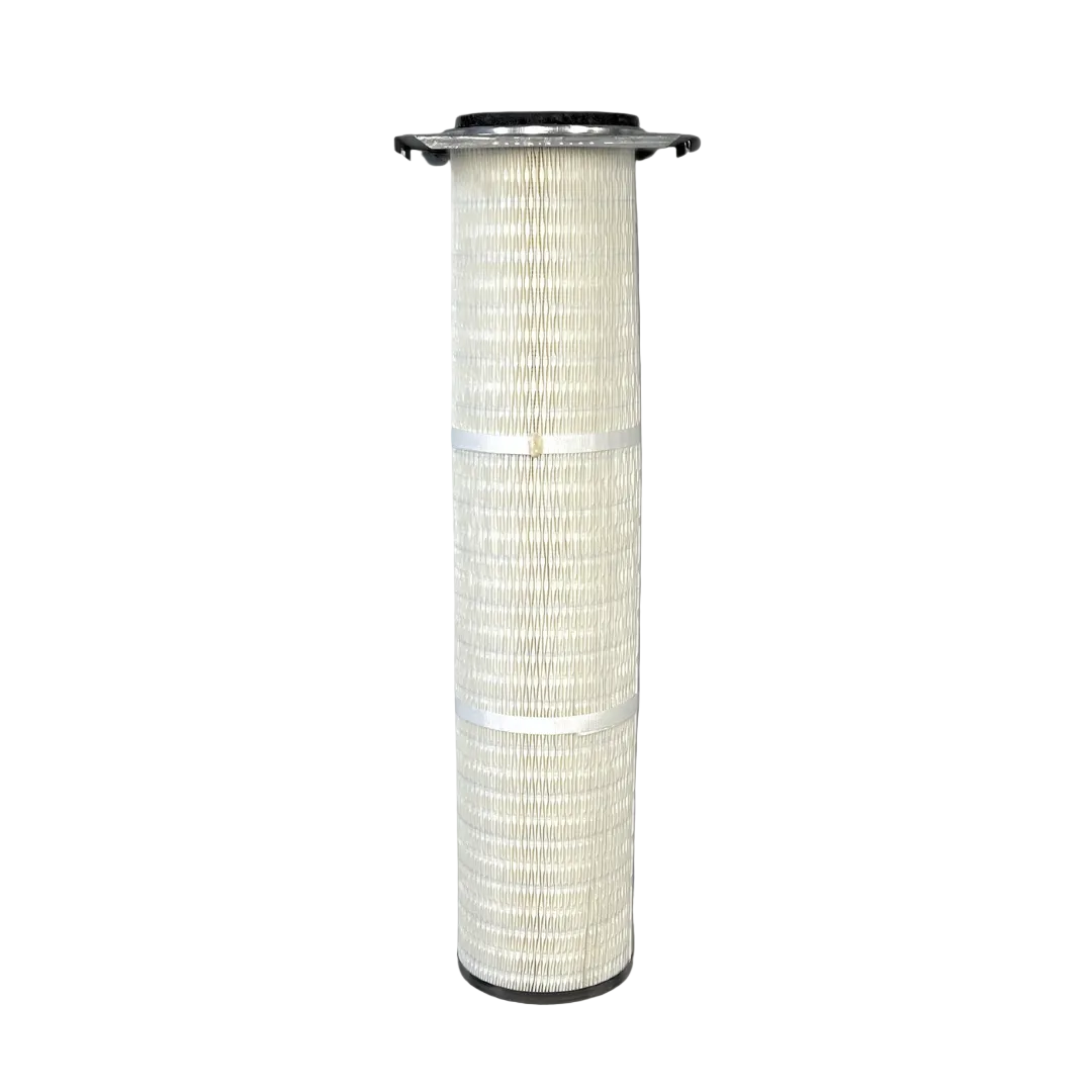 Dust Filter Cartridge - 8 Inch x 36 Inch, Slot & Tab Flange Top/Closed Bottom No Bolt Hole - 80/20 Media