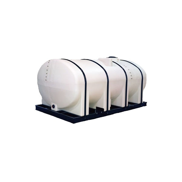 Ace Roto-Mold 2750 Gallon Elliptical Horizontal Leg Tank with Sump, Hoops & Skid