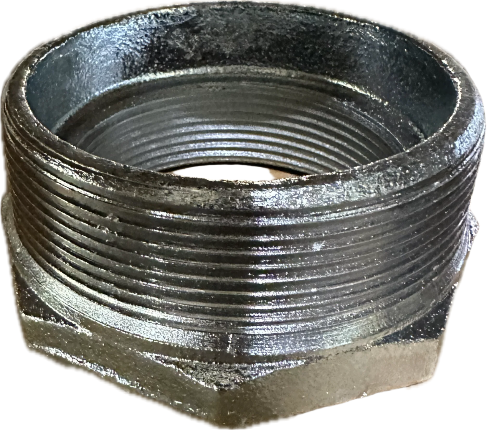 BMI 4 Inch x 3 Inch NPT Galvanized Reducing Bushing, UL/FM, Class #150 - 36156