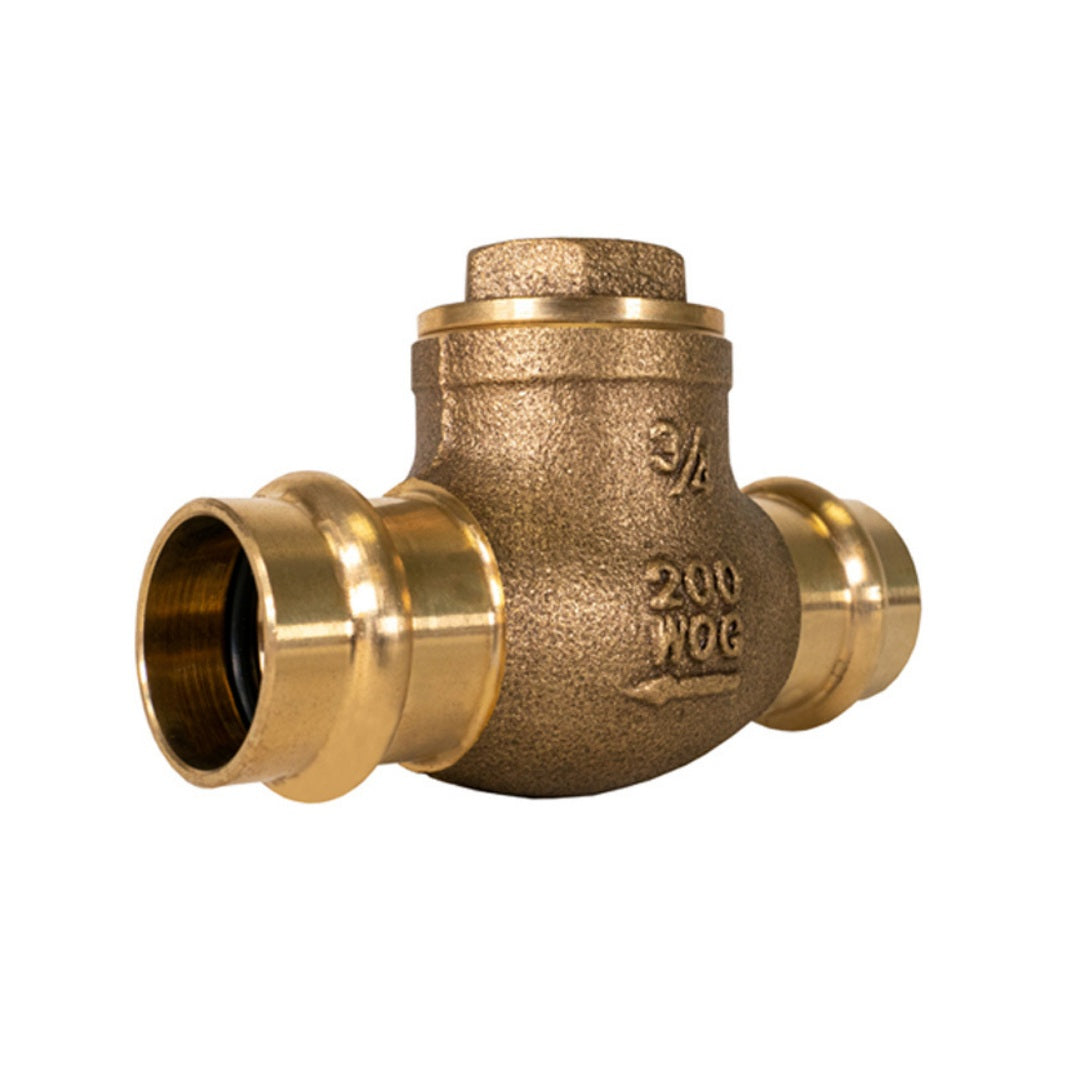 Jomar P-501G Series Press Connection Lead Free Brass Horizontal Swing Check Valve