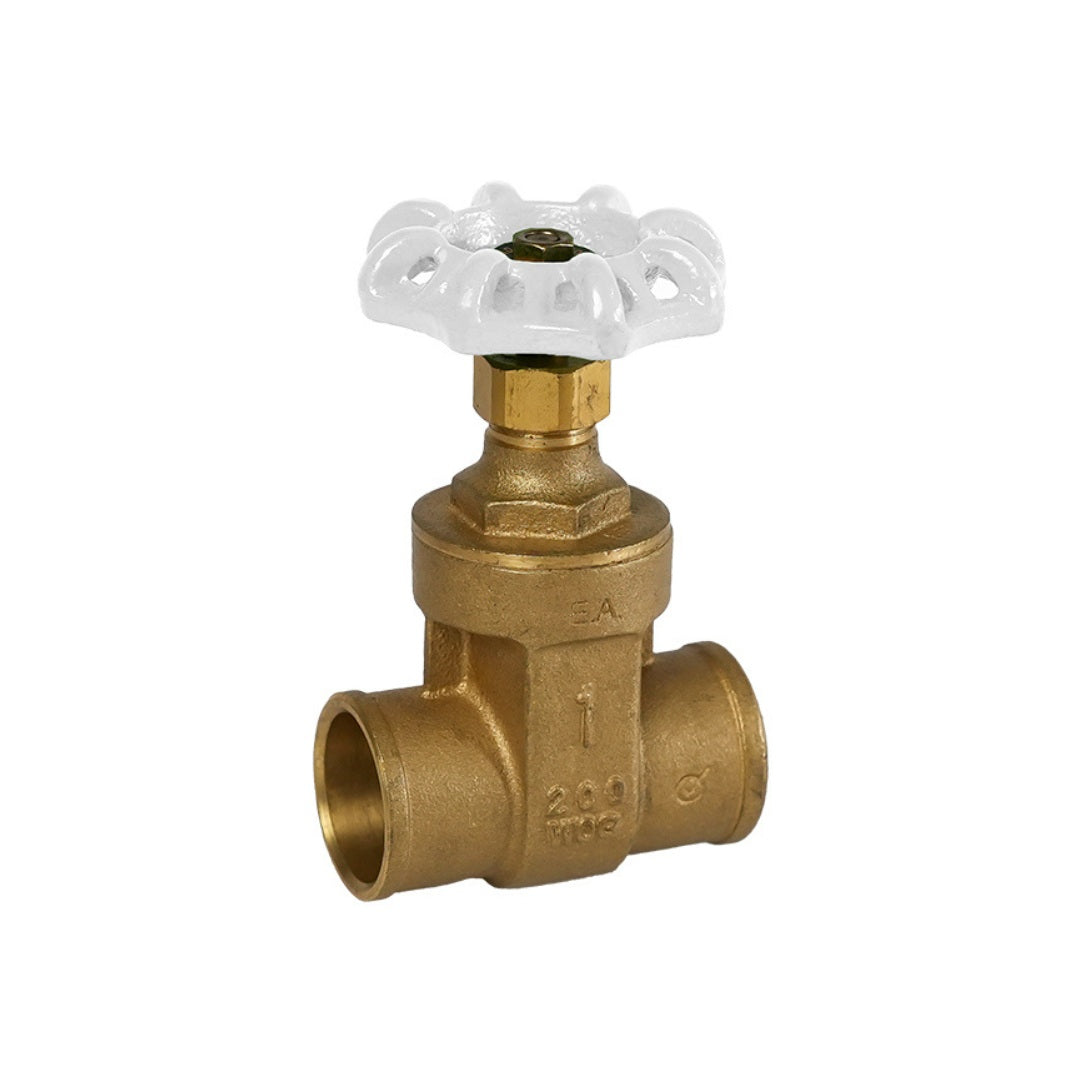Jomar S-301G Series Solder Connection Lead Free Brass Solid Wedge Gate Valve with Non-Rising Stem