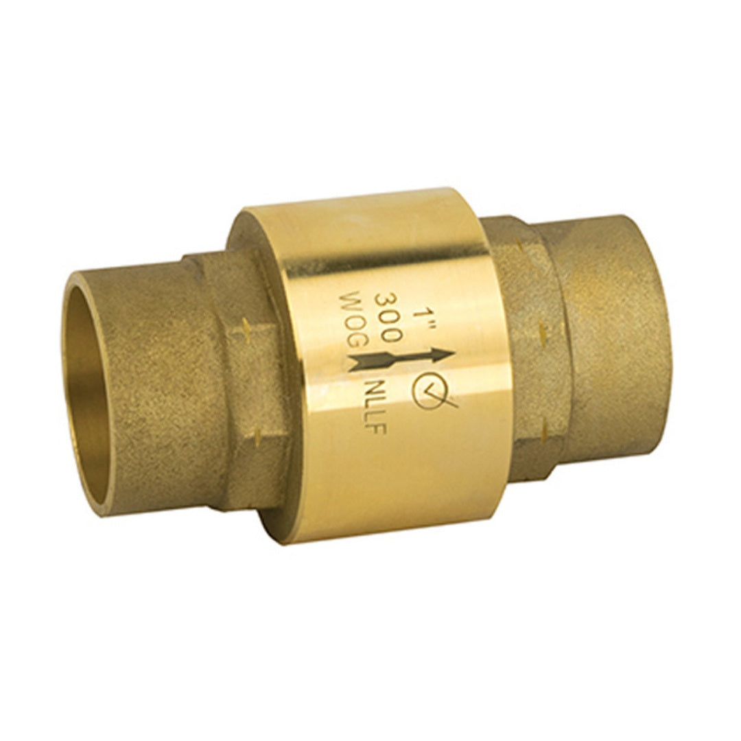Jomar S-521G Series Solder Connection Lead Free Brass Inline Check Valve