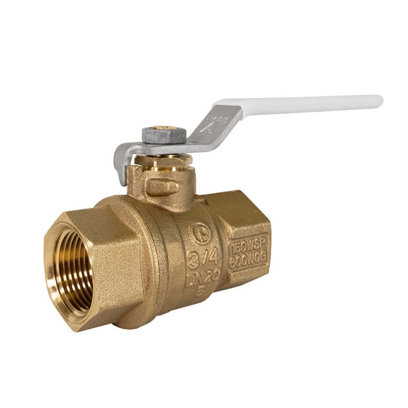 Jomar T-100CG Lead Free Brass 2 Piece Full Port Threaded Ball Valve with Lever Handle