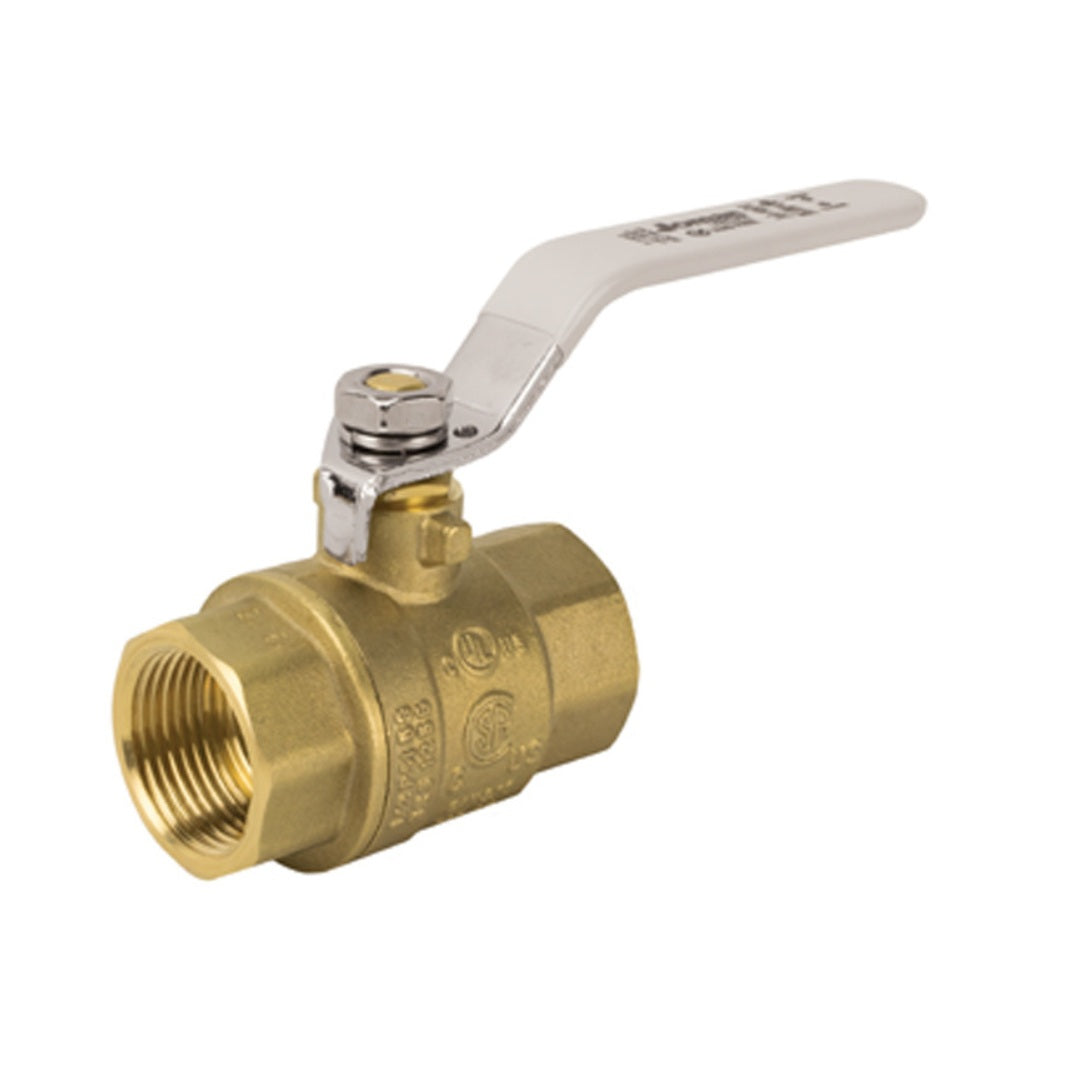 Jomar T-150G 2-Piece Full Port Threaded Lead Free Brass Ball Valve