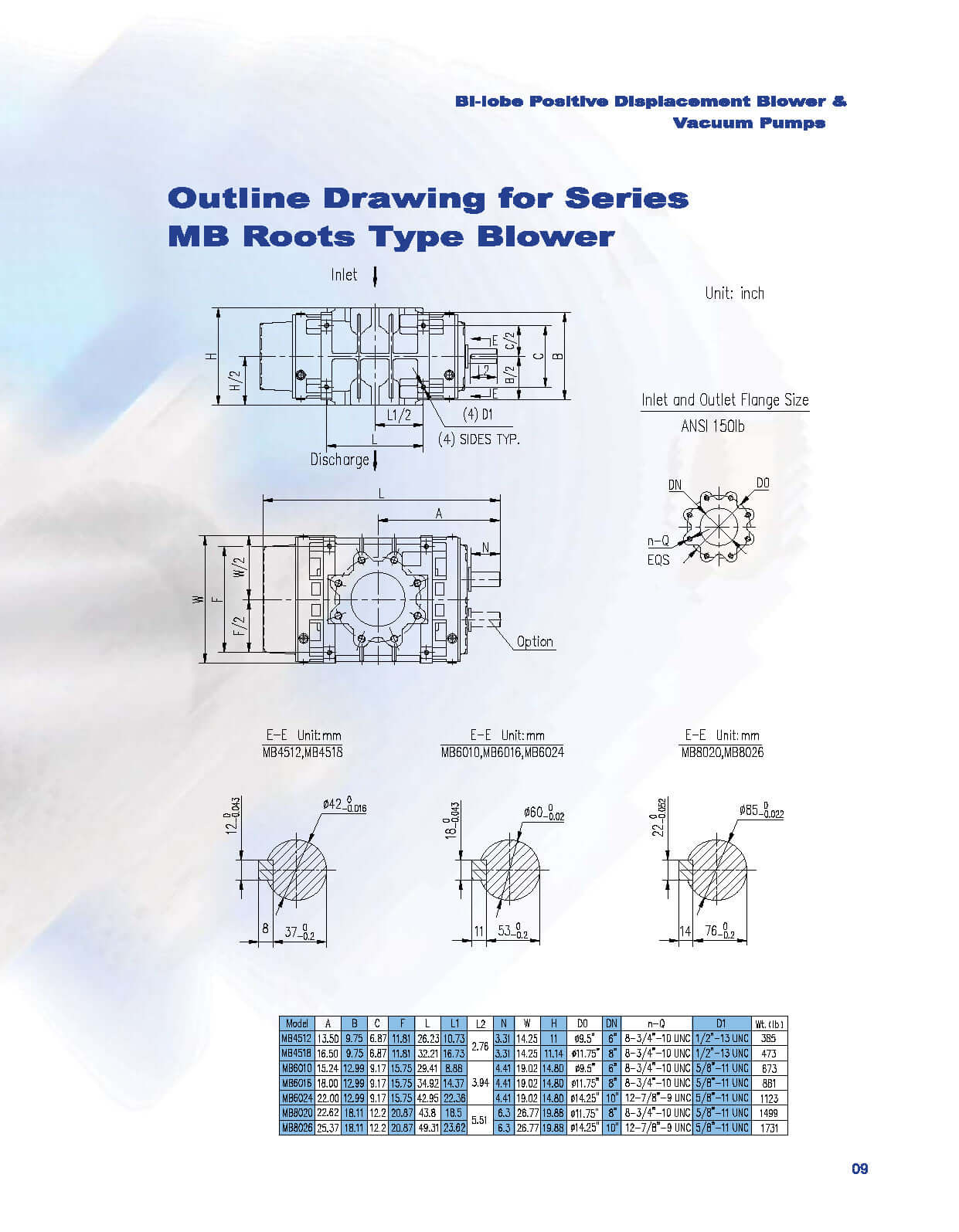 Eurus MB8020 Positive Displacement Blower