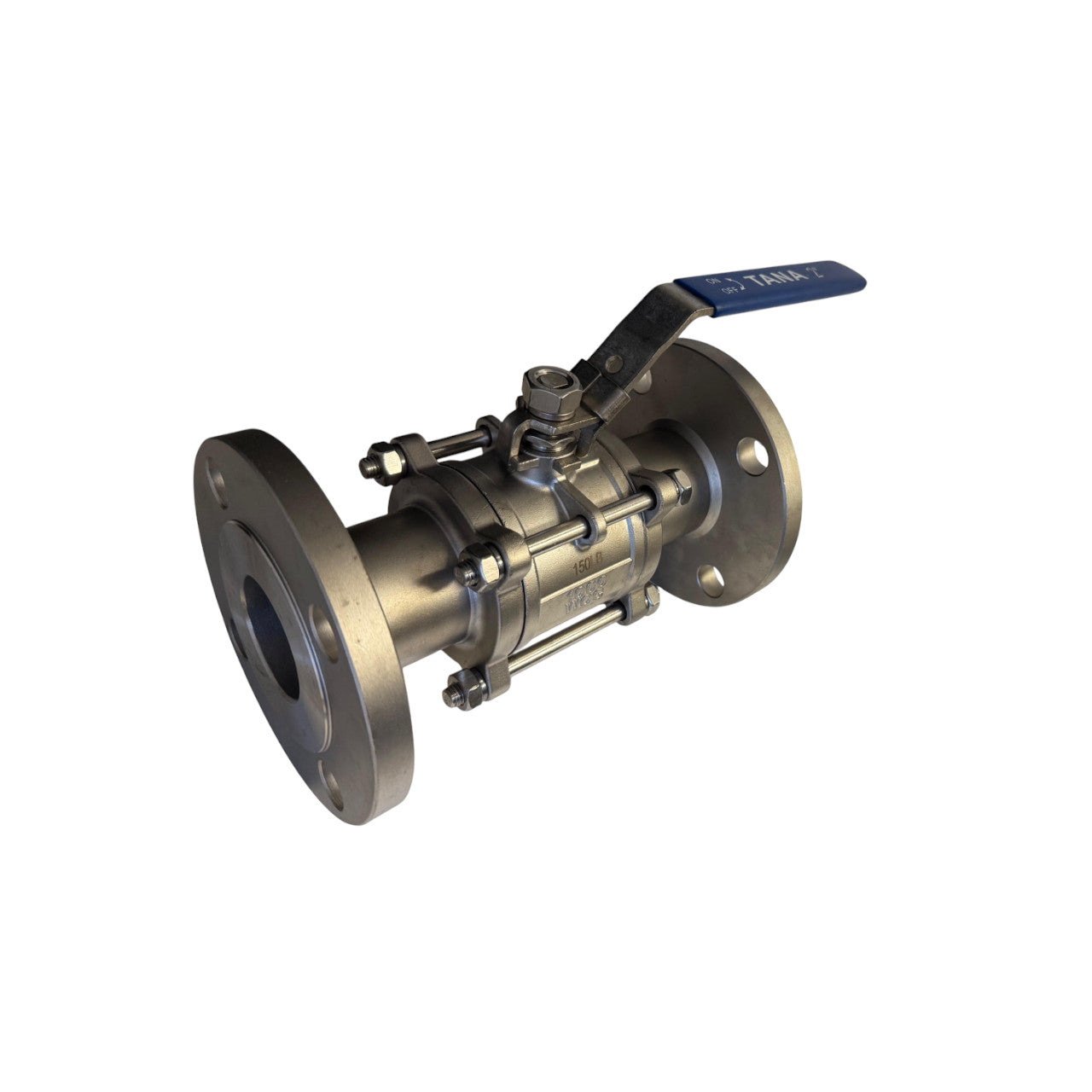 2 Inch Flanged Stainless Steel Full Port 3 Piece Ball Valve, 150# Flange
