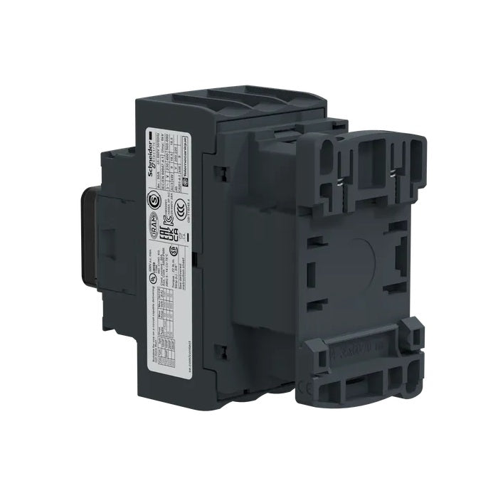 Schneider LC1D38G7 3NO IEC Contactor, TeSys Deca, 38A, 3 Phase, 120 VAC 50/60Hz Coil, Non-Reversing, Screw Clamp Terminals