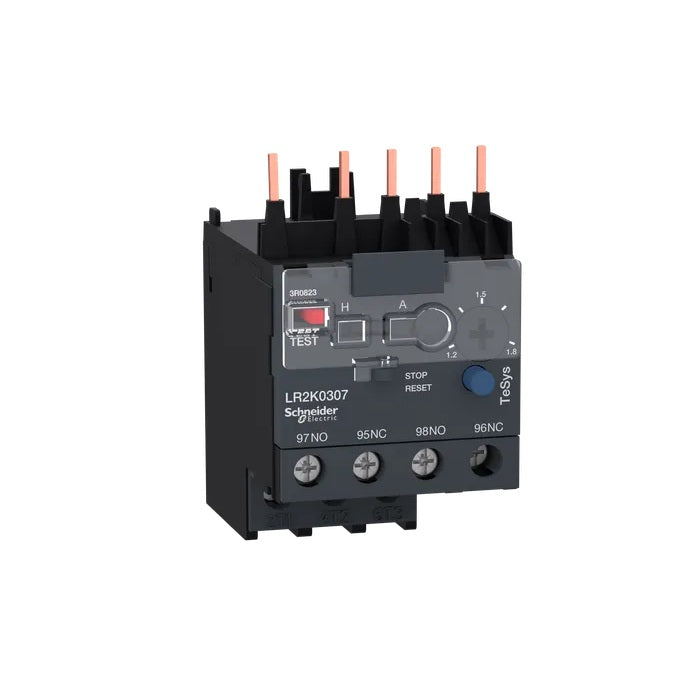 Schneider LR2K0307 Thermal Overload Relay, TeSys K, 1.2 to 1.8 Amp