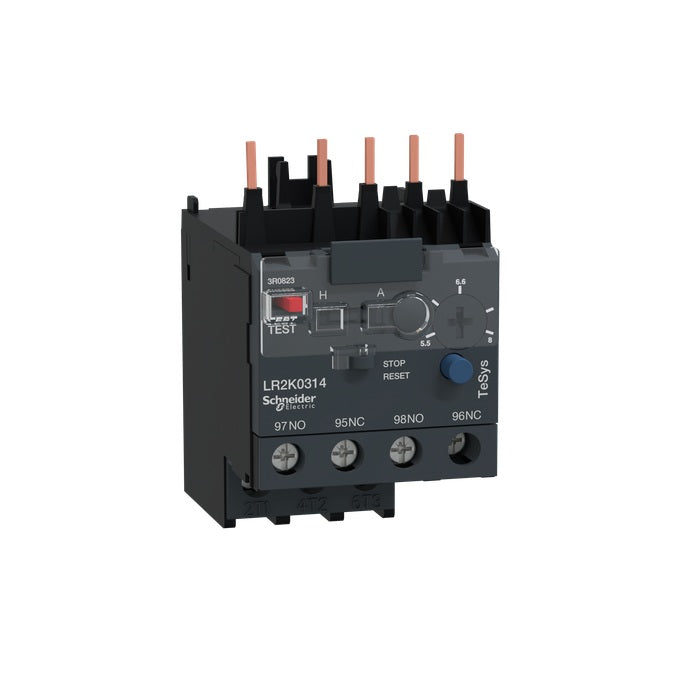 Schneider LR2K0314 Thermal Overload Relay, TeSys K, 5.5 to 8 Amp
