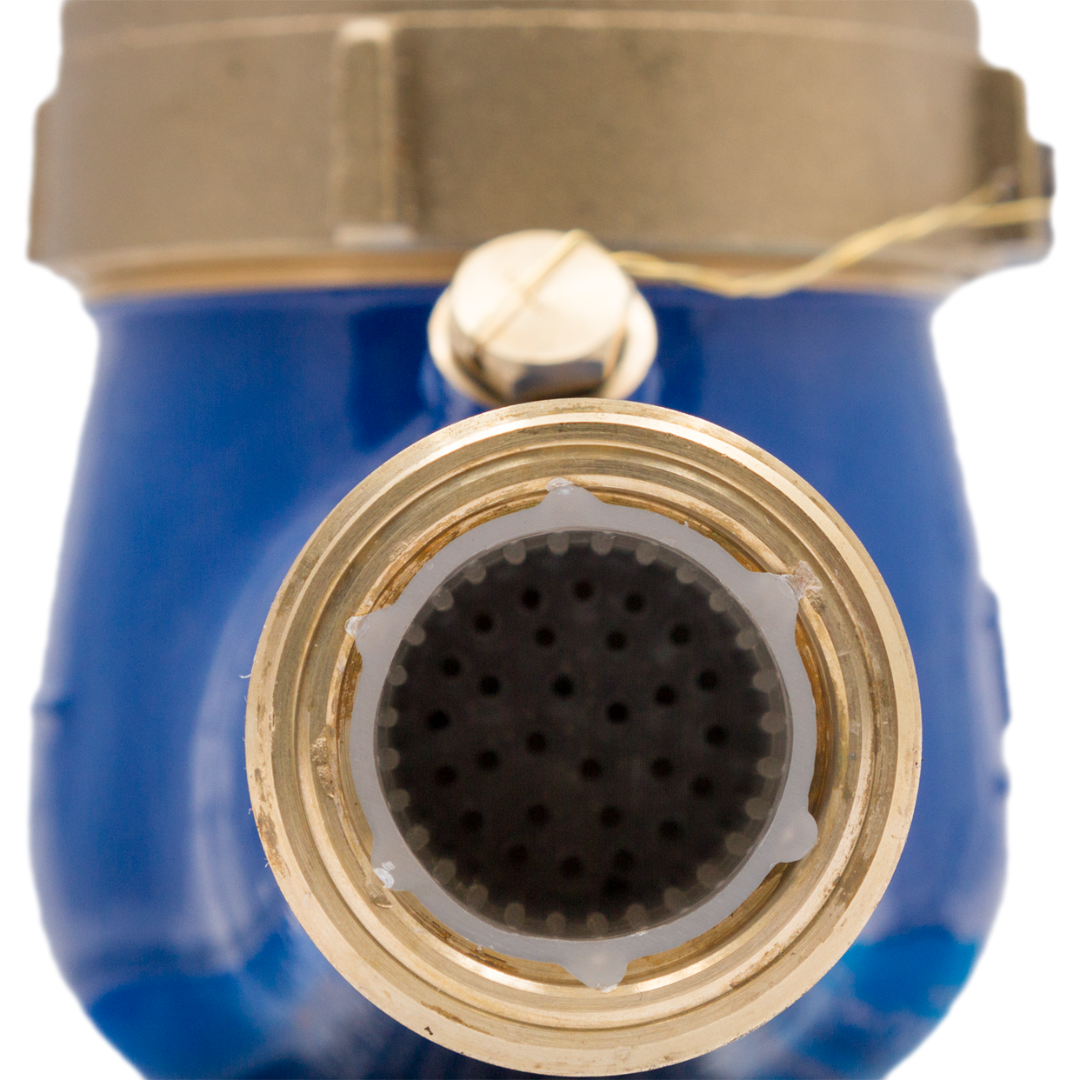 PRM 1-1/4 Inch Multi-Jet Brass Totalizing Water Meter with Pulse Output