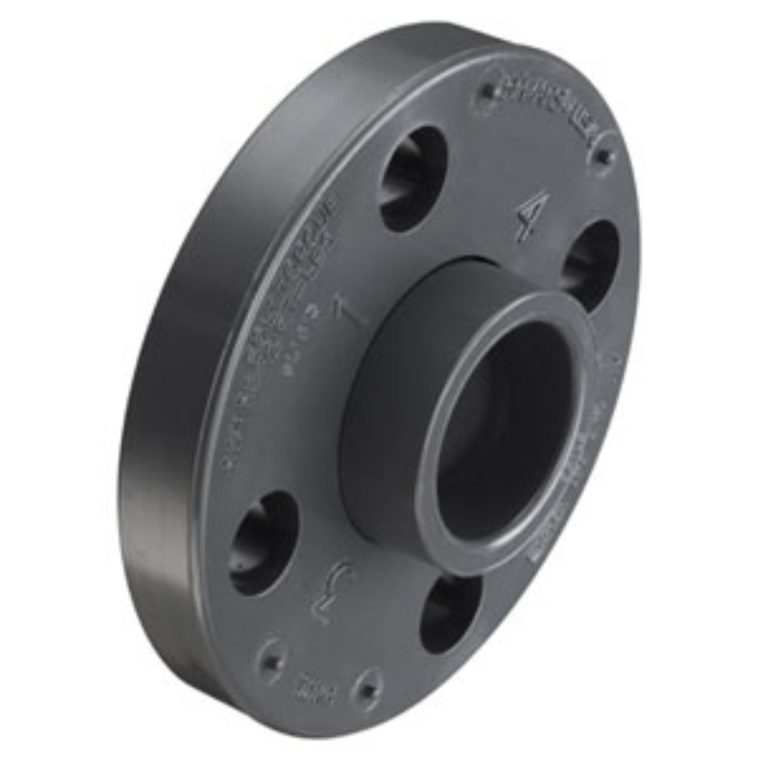 Spears 854P-040 Sch 80 PVC 4 Inch Van Stone Flange, Flange X Socket Spears 854P-040 Sch 80 PVC 4 Inch Van Stone Flange, Flange X Socket