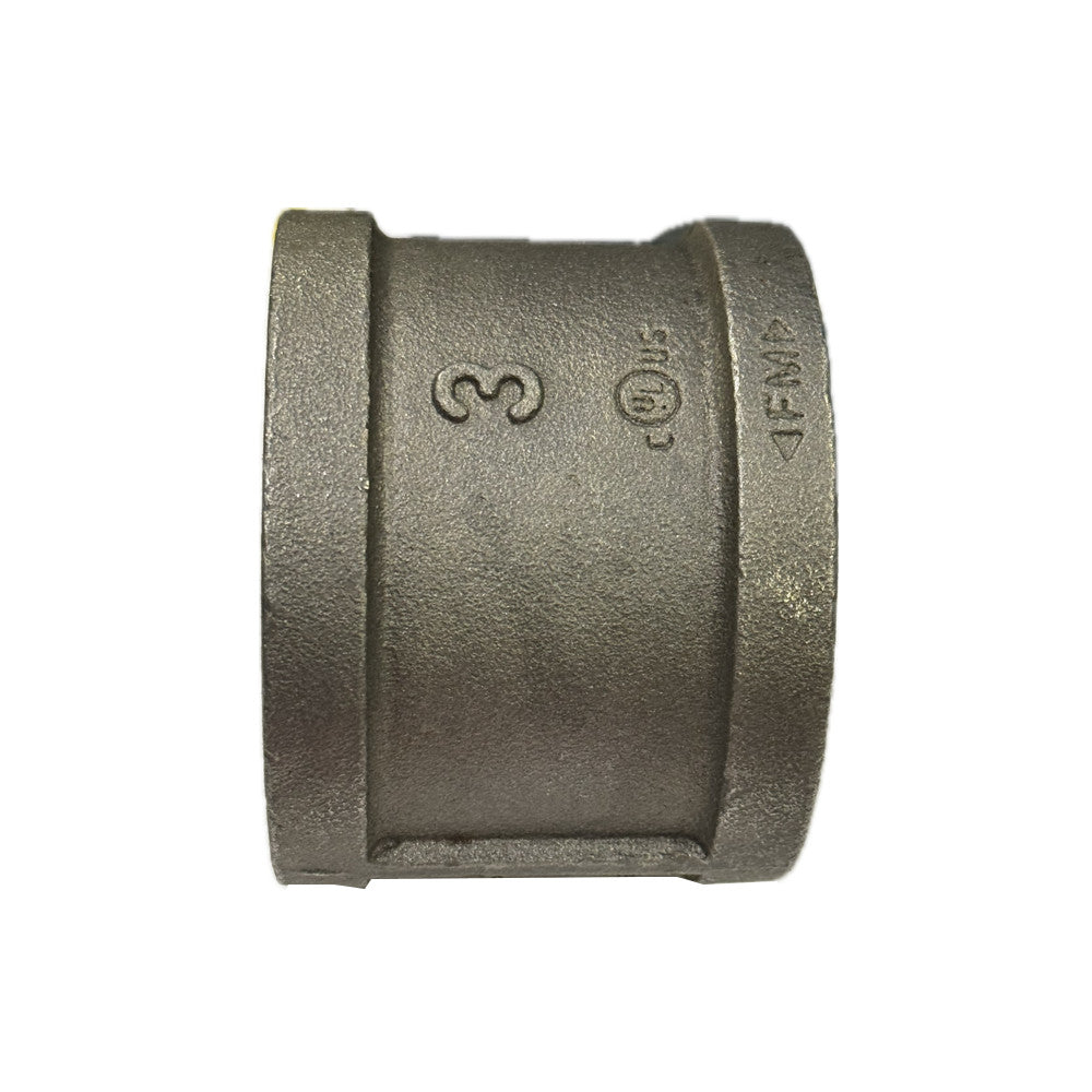 Carbon Steel Sch 40 Coupling, 3 Inch Female NPT Thread