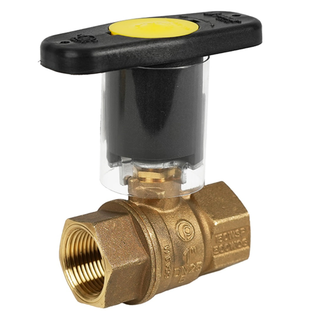 Jomar T-100CG-IH Lead Free Brass Ball Valve, 2 Piece, Full Port, Threaded Connection, Insulated Handle, 600 WOG