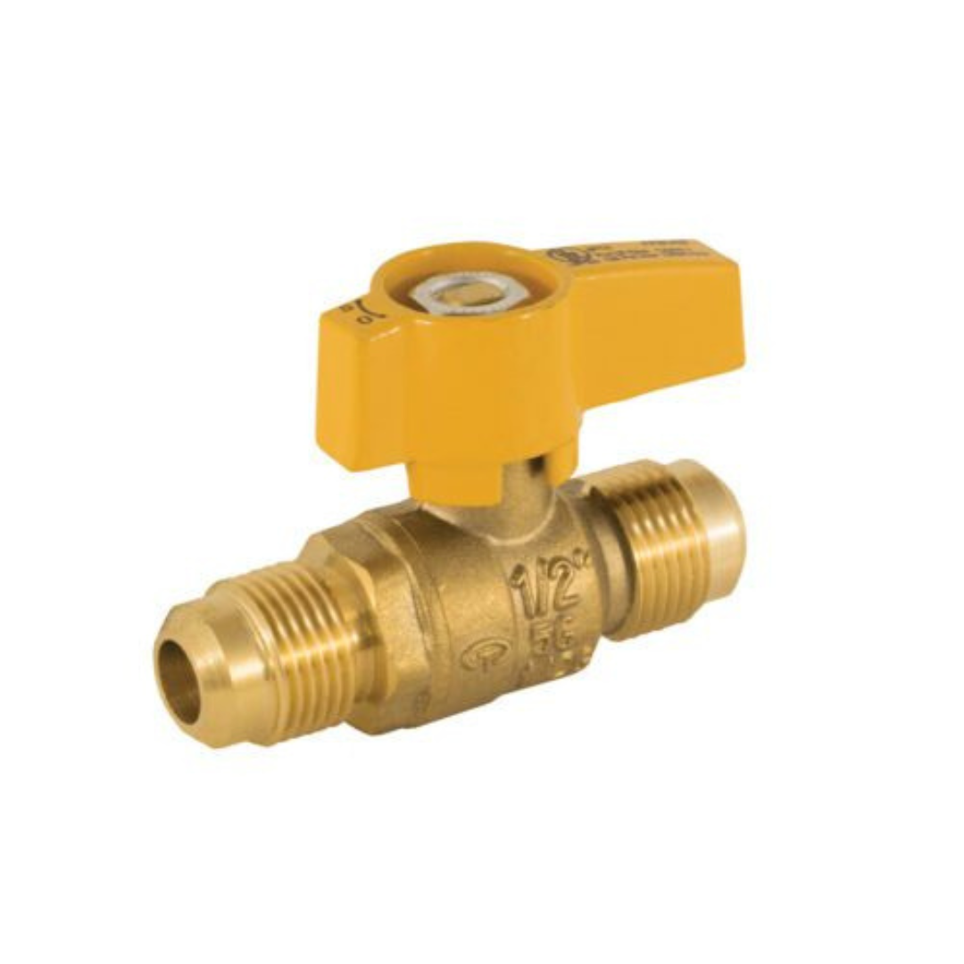 Jomar 102-613 1/2 Inch FL x FL 2 Piece Gas Ball Valve, 600 WOG - Carton of 10