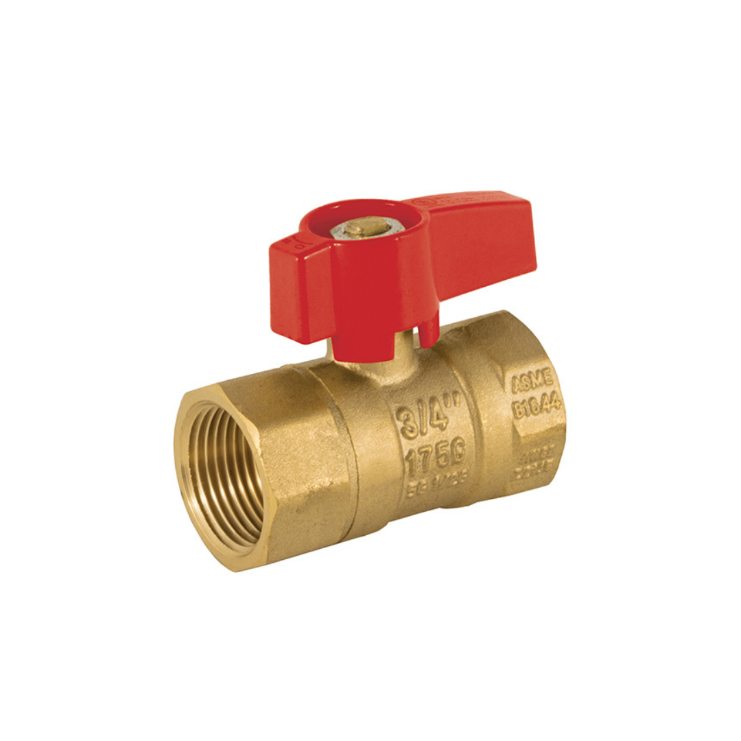 Jomar 102-625 1 Inch 2 Piece Gas Ball Valve, 600 WOG - Carton of 6
