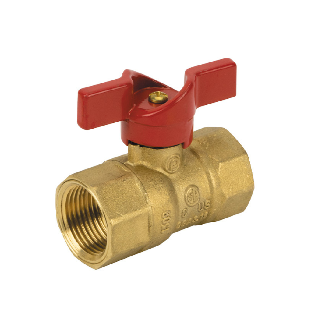 Jomar 102-503 1/2 Inch FIP 2 Piece Gas Ball Valve, 400 WOG - Carton of 14