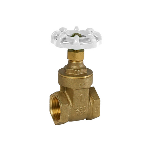 Jomar 103-306G 1-1/4 Inch Lead Free Brass Gate Valve, Non-rising Stem, Threaded Connection, 200 WOG - Carton of 5