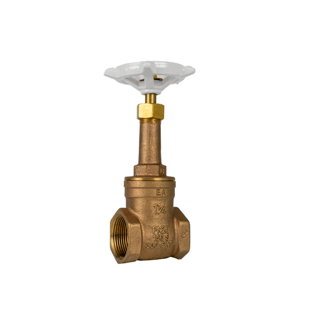 Jomar 103-353G 1/2 Inch Lead Free Bronze Gate Valve, Rising Stem, Threaded Connection, 300 WOG - Carton of 6