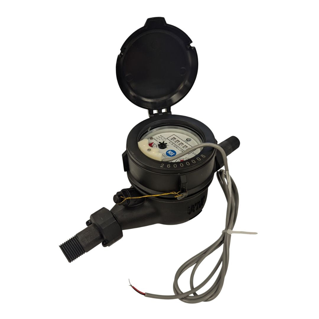 NSF 61 Certified 1/2 Inch Multi-Jet Nylon Totalizing Water Meter with Pulse Output, EPDM Seals