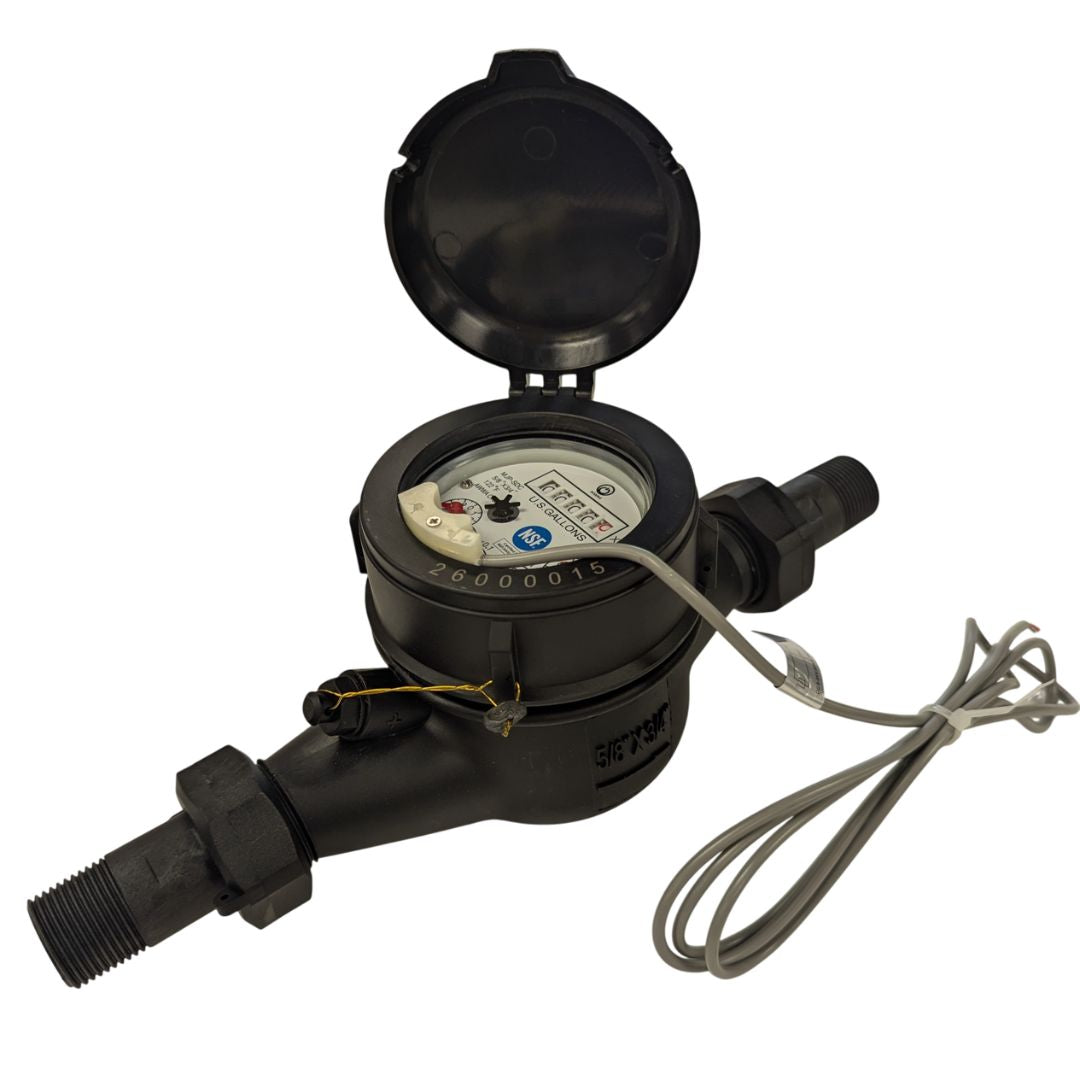 NSF 61 Certified 3/4 Inch Multi-Jet Nylon Totalizing Water Meter with Pulse Output, EPDM Seals