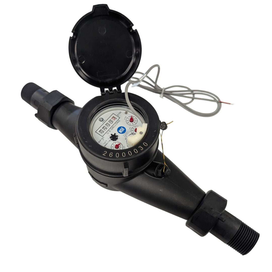 NSF 61 Certified 1 Inch Multi-Jet Nylon Totalizing Water Meter with Pulse Output, EPDM Seals