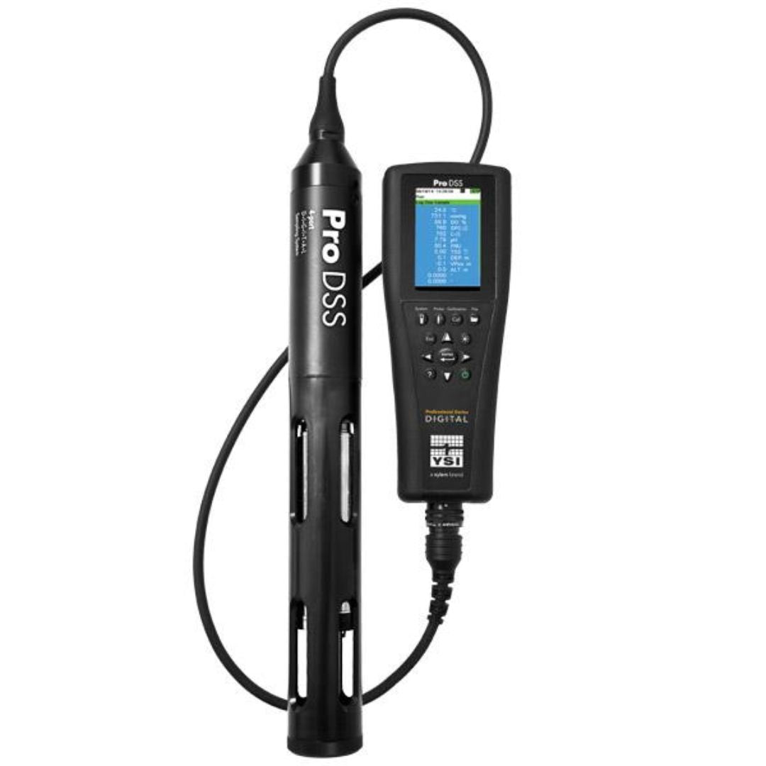 YSI ProDSS multiparameter water quality meter with attached sensors
