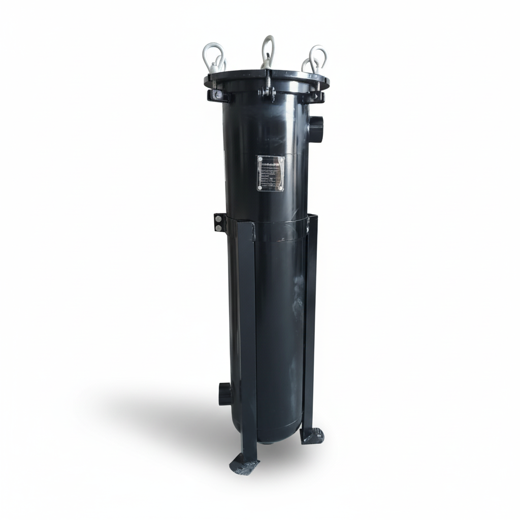 PRM #2 Carbon Steel Bag Filter Housing, 2 Inch NPT Inlet, Dual Side or Bottom 2 Inch NPT Outlet, 150 psi