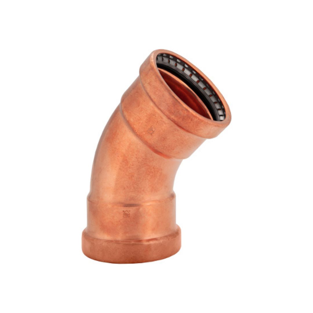 BMI 3 Inch Copper Press 45 Elbow