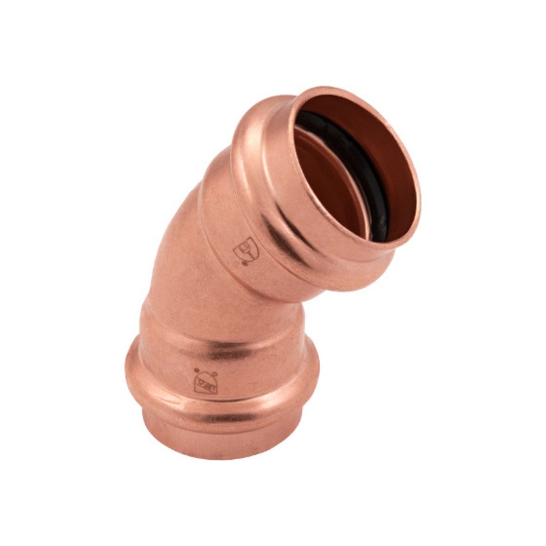 BMI 1/2 Inch Copper Press 45 Elbow - Carton of 10