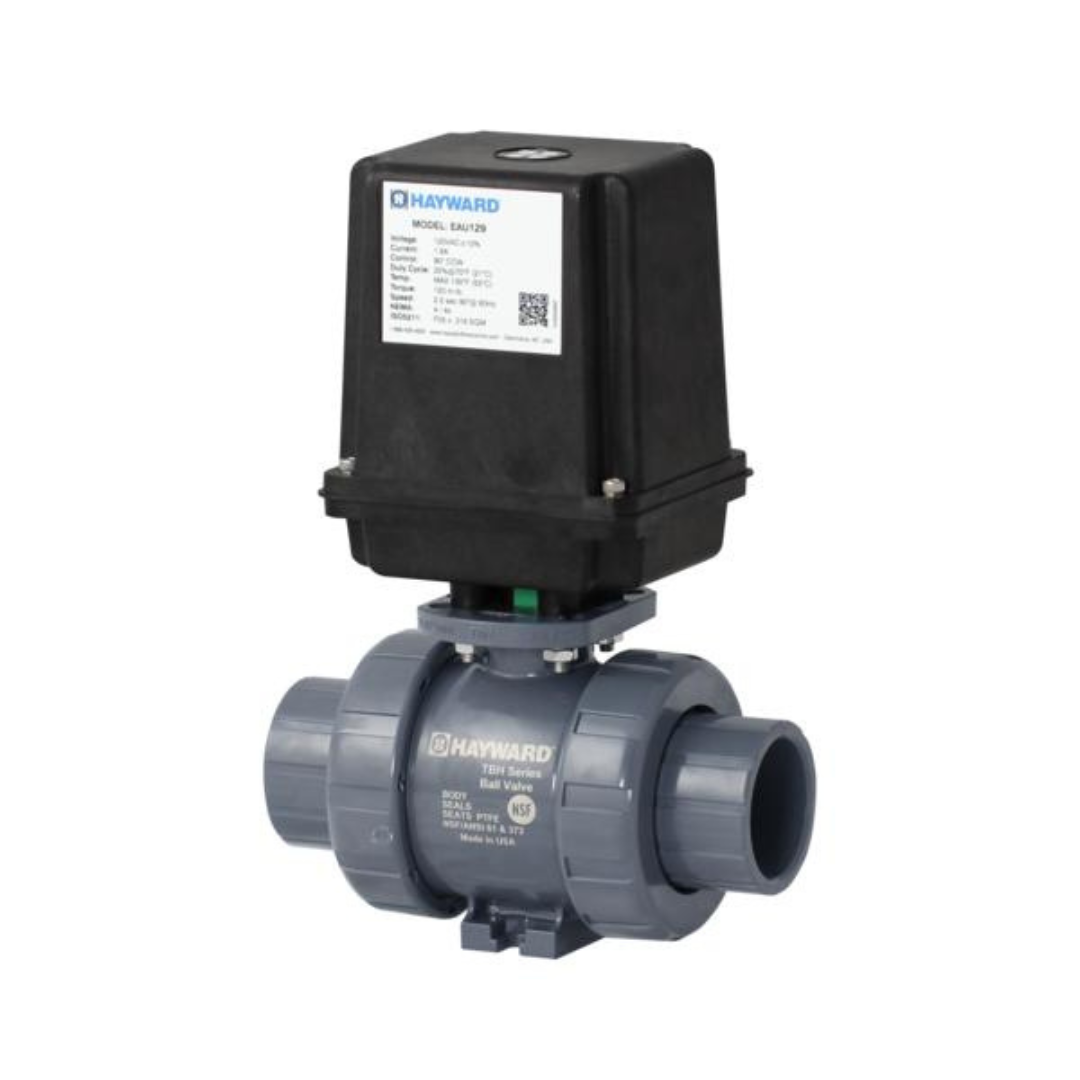 Hayward TBH Series PVC Ball Valve with EAU1 Actuator