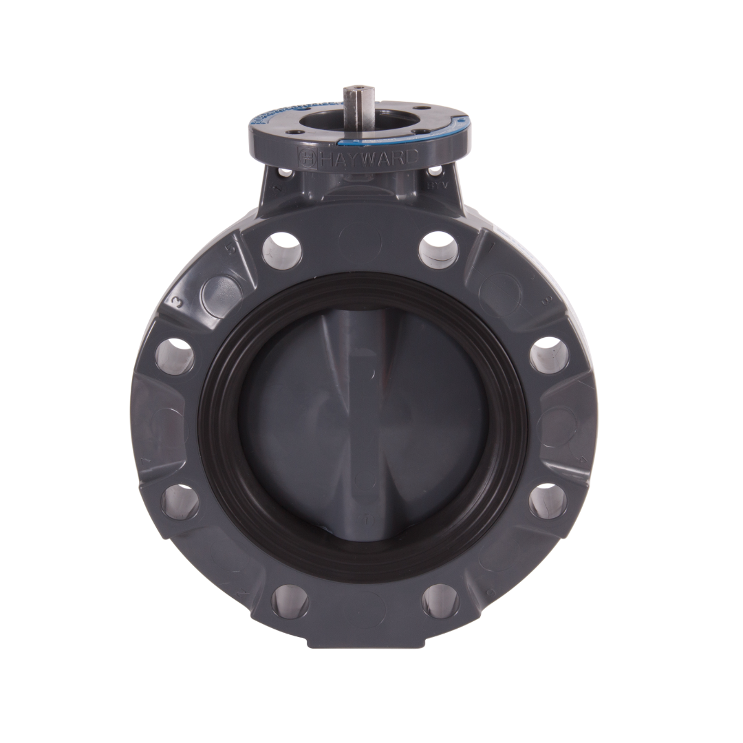 Hayward Actuation Ready BYV Series PVC Lug Style Butterfly Valve, EPDM
