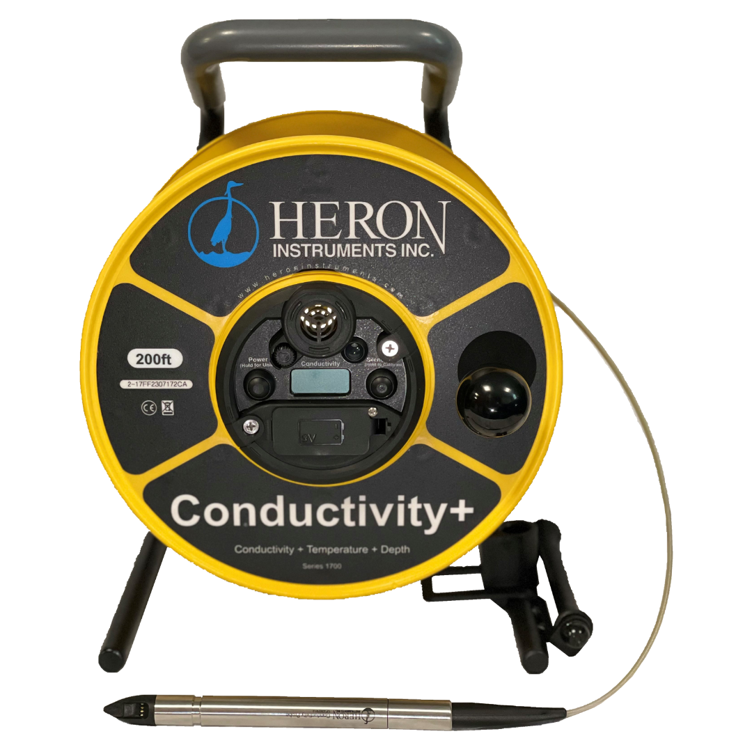 Front view of Heron Conductivity Plus Meter