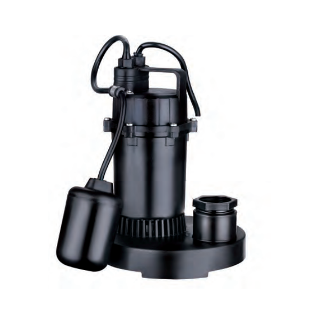 PRM Thermoplastic Sump Pump, 1/3 HP, 115V, UL Listed