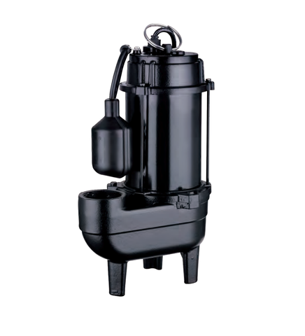 PRM Cast Iron Submersible Sewage Pump, 3/4 HP, 120V/1ph